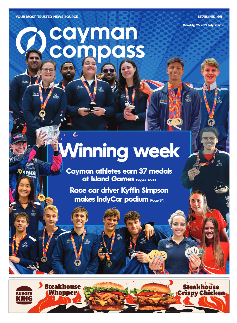 Cayman Compass Newspaper - front page